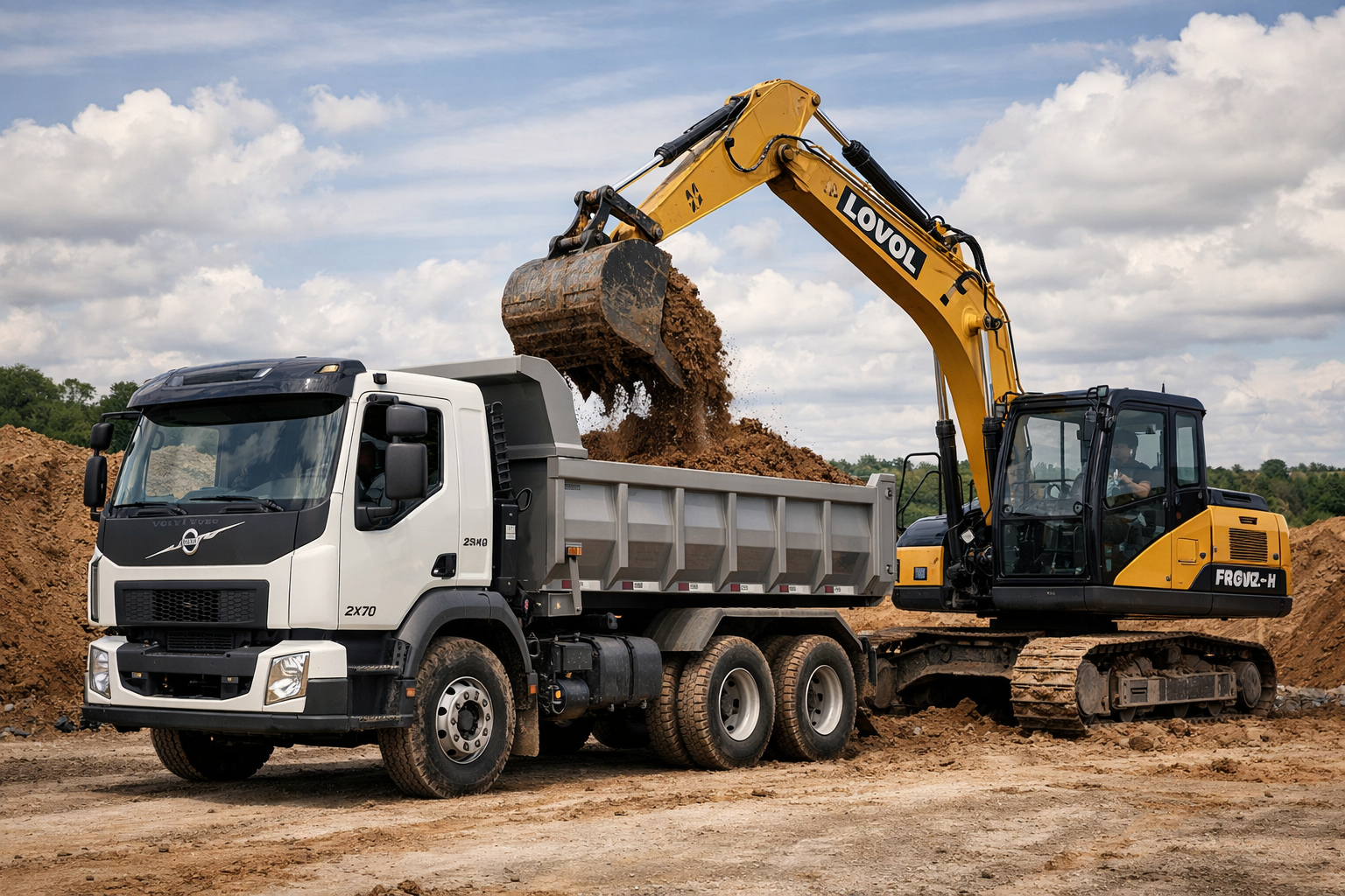 Escavadeira Lovol em operação
